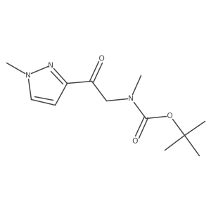tert-butyl N-methyl-N-[2-(1-methyl-1H-pyrazol-3-yl)-2-oxoethyl]carbamate Structure