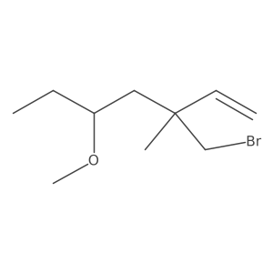3-(Bromomethyl)-5-methoxy-3-methylhept-1-ene结构式