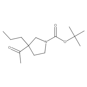 Tert-butyl 3-acetyl-3-propylpyrrolidine-1-carboxylate Structure