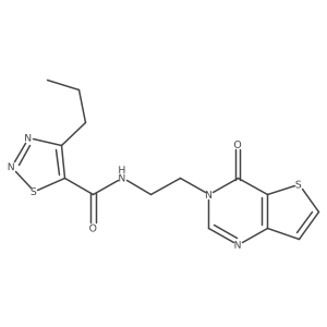 N-(2-(4-oxothieno[3,2-d]pyrimidin-3(4H)-yl)ethyl)-4-propyl-1,2,3-thiadiazole-5-carboxamide结构式