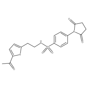 N-(2-(5-acetylthiophen-2-yl)ethyl)-4-(2,5-dioxopyrrolidin-1-yl)benzenesulfonamide Structure