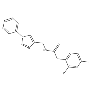 2-(2,4-difluorophenyl)-N-((1-(pyridin-3-yl)-1H-1,2,3-triazol-4-yl)methyl)acetamide Structure