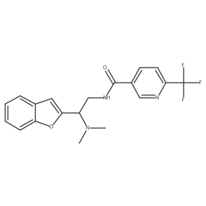 N-(2-(benzofuran-2-yl)-2-(dimethylamino)ethyl)-6-(trifluoromethyl)nicotinamide Structure