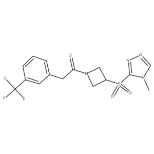 1-(3-((4-methyl-4H-1,2,4-triazol-3-yl)sulfonyl)azetidin-1-yl)-2-(3-(trifluoromethyl)phenyl)ethanone Structure