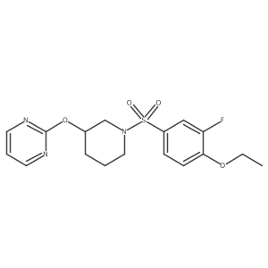 2-((1-((4-Ethoxy-3-fluorophenyl)sulfonyl)piperidin-3-yl)oxy)pyrimidine Structure
