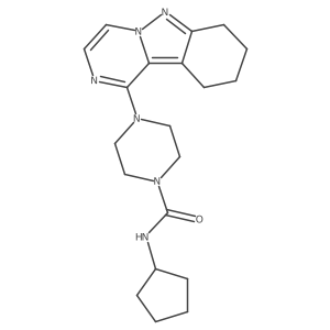 N-cyclopentyl-4-(7,8,9,10-tetrahydropyrazino[1,2-b]indazol-1-yl)piperazine-1-carboxamide Structure