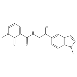 N-(2-hydroxy-2-(1-methyl-1H-indol-5-yl)ethyl)-1-methyl-2-oxo-1,2-dihydropyridine-3-carboxamide Structure