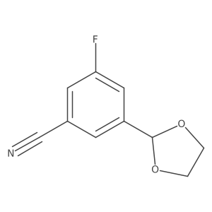 3-(1,3-Dioxolan-2-yl)-5-fluorobenzonitrile Structure