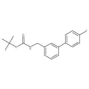Tert-butyl ((4'-fluoro-[1,1'-biphenyl]-3-yl)methyl)carbamate结构式