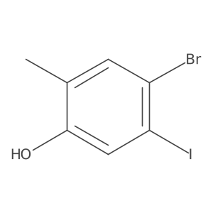 4-Bromo-5-iodo-2-methylphenol结构式