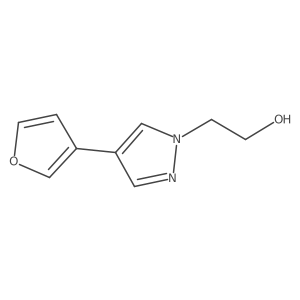 2-(4-(furan-3-yl)-1H-pyrazol-1-yl)ethan-1-ol结构式
