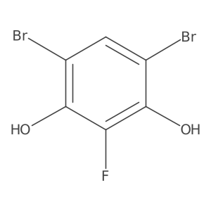 4,6-Dibromo-2-fluorobenzene-1,3-diol结构式