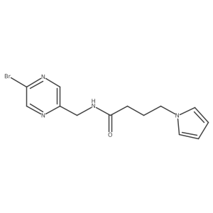 N-[(5-bromopyrazin-2-yl)methyl]-4-(1H-pyrrol-1-yl)butanamide结构式