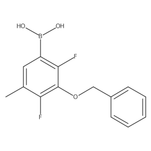 [3-(Benzyloxy)-2,4-difluoro-5-methylphenyl]boronic acid结构式