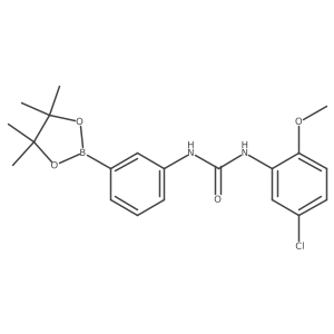 1-(5-Chloro-2-methoxyphenyl)-3-[3-(tetramethyl-1,3,2-dioxaborolan-2-yl)phenyl]urea结构式