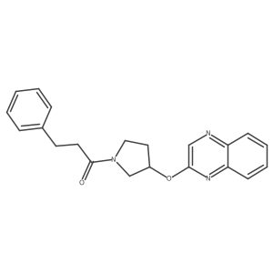 3-Phenyl-1-[3-(quinoxalin-2-yloxy)pyrrolidin-1-yl]propan-1-one Structure
