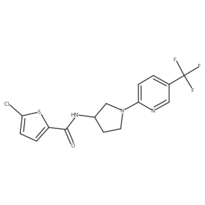 5-chloro-N-{1-[5-(trifluoromethyl)pyridin-2-yl]pyrrolidin-3-yl}thiophene-2-carboxamide Structure