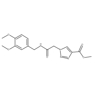 methyl 1-({[(3,4-dimethoxyphenyl)methyl]carbamoyl}methyl)-1H-1,2,3-triazole-4-carboxylate结构式