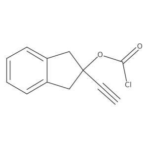 2-ethynyl-2,3-dihydro-1H-inden-2-yl chloroformate结构式