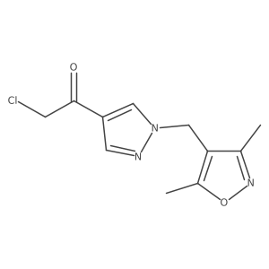 2-chloro-1-{1-[(3,5-dimethyl-1,2-oxazol-4-yl)methyl]-1H-pyrazol-4-yl}ethan-1-one Structure