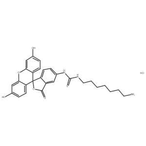 1-(7-Aminoheptyl)-3-(fluorescein-5-yl)thiourea HCl Structure