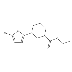Ethyl 1-(5-amino-1,3,4-thiadiazol-2-yl)piperidine-3-carboxylate Structure