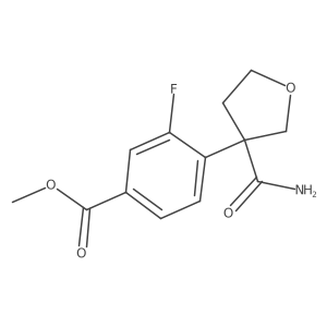Methyl 4-(3-carbamoyltetrahydrofuran-3-yl)-3-fluorobenzoate Structure