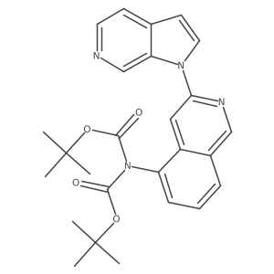 N,N-Di-Boc-3-(1H-pyrrolo[2,3-c]pyridin-1-yl)isoquinolin-5-amine Structure