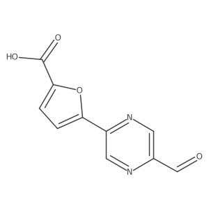 5-(5-Formylpyrazin-2-yl)furan-2-carboxylic acid Structure