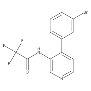 N-[4-(3-bromophenyl)pyridin-3-yl]-2,2,2-trifluoroacetamide结构式