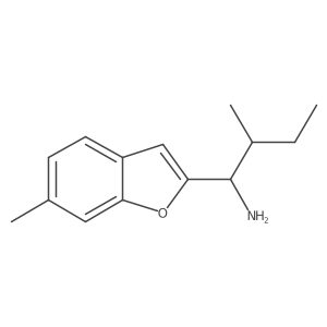2-Methyl-1-(6-methyl-1-benzofuran-2-yl)butan-1-amine结构式