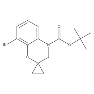 Tert-butyl 8-bromo-3,4-dihydrospiro[1,4-benzoxazine-2,1'-cyclopropane]-4-carboxylate Structure