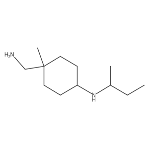 4-(aminomethyl)-N-(butan-2-yl)-4-methylcyclohexan-1-amine结构式