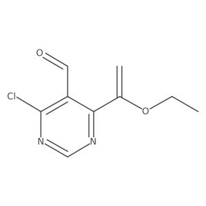 4-Chloro-6-(1-ethoxyethenyl)pyrimidine-5-carbaldehyde结构式