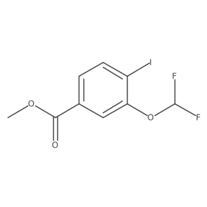 Methyl 3-(difluoromethoxy)-4-iodobenzoate结构式