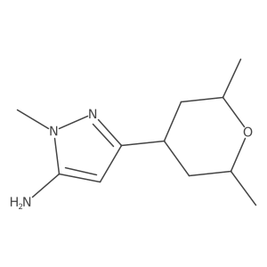 3-(2,6-dimethyloxan-4-yl)-1-methyl-1H-pyrazol-5-amine结构式