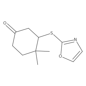 4,4-Dimethyl-3-(1,3-oxazol-2-ylsulfanyl)cyclohexan-1-one结构式