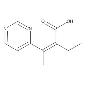 (2Z)-2-ethyl-3-(pyrimidin-4-yl)but-2-enoic acid结构式