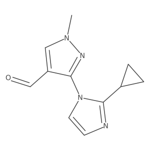 3-(2-cyclopropyl-1H-imidazol-1-yl)-1-methyl-1H-pyrazole-4-carbaldehyde Structure