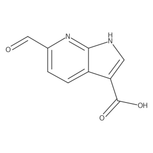 6-formyl-1H-pyrrolo[2,3-b]pyridine-3-carboxylic acid Structure