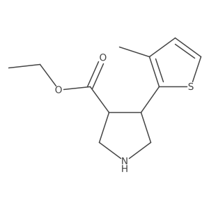 Ethyl 4-(3-methylthiophen-2-yl)pyrrolidine-3-carboxylate Structure