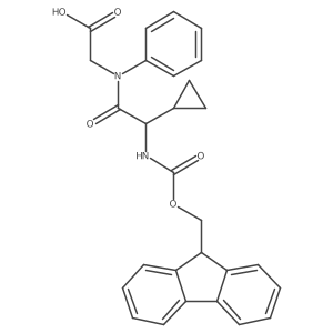2-[2-cyclopropyl-2-({[(9H-fluoren-9-yl)methoxy]carbonyl}amino)-N-phenylacetamido]acetic acid Structure