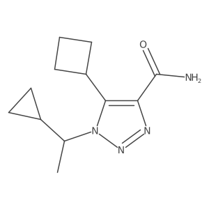 5-cyclobutyl-1-(1-cyclopropylethyl)-1H-1,2,3-triazole-4-carboxamide结构式
