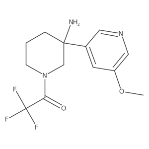 1-[3-Amino-3-(5-methoxypyridin-3-yl)piperidin-1-yl]-2,2,2-trifluoroethan-1-one Structure