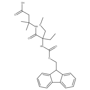 3-[2-({[(9H-fluoren-9-yl)methoxy]carbonyl}amino)-2-(methoxymethyl)butanamido]-3-methylbutanoic acid结构式