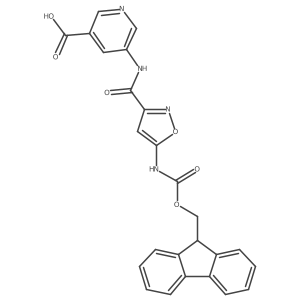 5-[5-({[(9H-fluoren-9-yl)methoxy]carbonyl}amino)-1,2-oxazole-3-amido]pyridine-3-carboxylic acid Structure