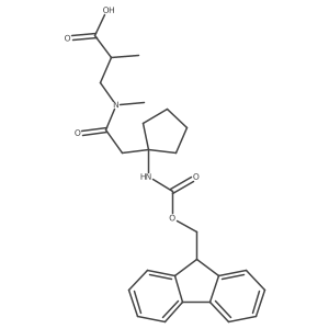 3-{2-[1-({[(9H-fluoren-9-yl)methoxy]carbonyl}amino)cyclopentyl]-N-methylacetamido}-2-methylpropanoic acid Structure