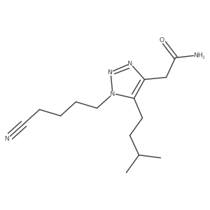2-[1-(4-cyanobutyl)-5-(3-methylbutyl)-1H-1,2,3-triazol-4-yl]acetamide Structure