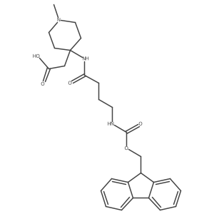 2-{4-[4-({[(9H-fluoren-9-yl)methoxy]carbonyl}amino)butanamido]-1-methylpiperidin-4-yl}acetic acid Structure