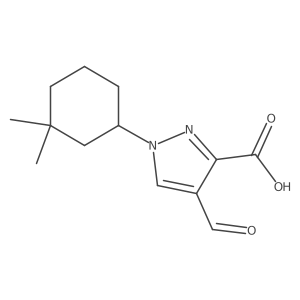 1-(3,3-dimethylcyclohexyl)-4-formyl-1H-pyrazole-3-carboxylic acid结构式